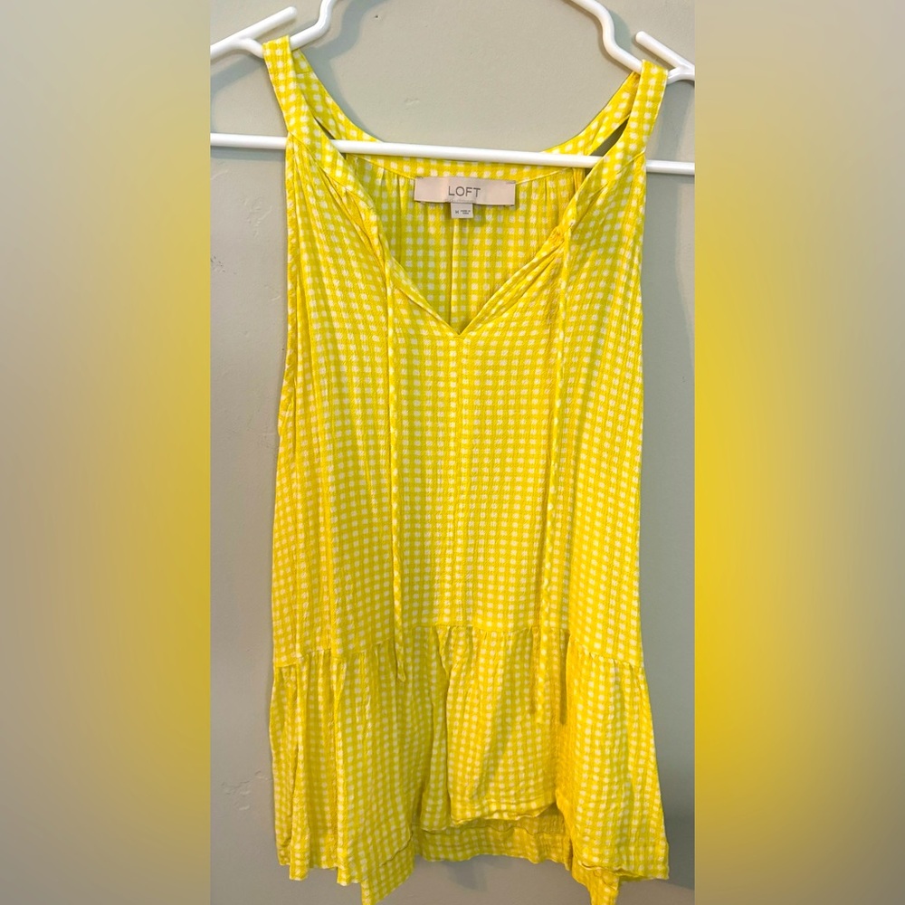 Yellow checkered - Loft flowy tank